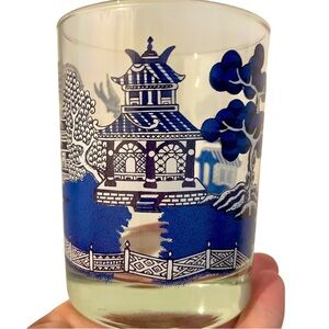 Johnson Brothers Willow Blue 10oz Double Old Fashioned England Vintage Set of 4